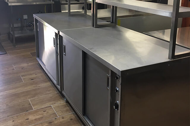 Example of our hot cupboards work